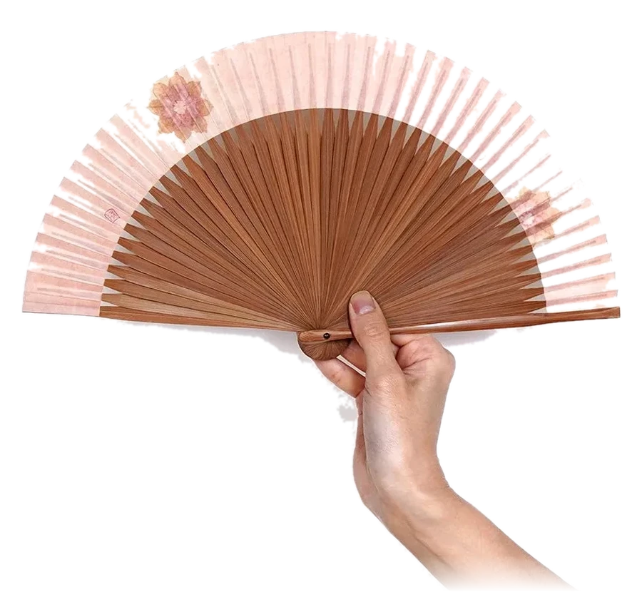 桜色の花散らしの扇子